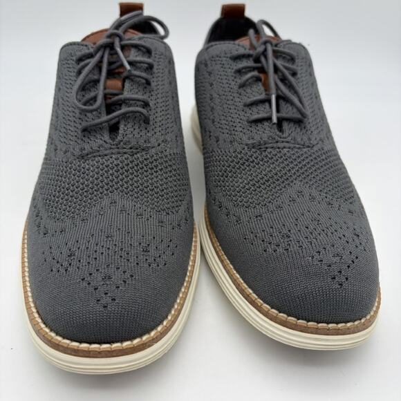New Cole Haan GrandPro Stitchlite Wingtip Oxford Shoes Men's 9.5M Grey/Tan - Picture 2 of 11